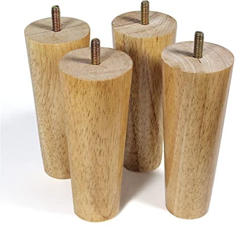 Sopicoz 6 inch Furniture Legs Replacement Natural Wood Legs for Sofa Couch Cabinet Cube Storage Organizer Set of 4