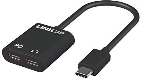 LINKUP - USB-C to Digital Type C Audio Headset Adapter | USB C Power Charging (PD 2.0) Port | Compatible with Thunderbolt 3, MacBook Pro 2018 iPad Pro Surface Book2 GO S9 / S8 Dell XPS 13 15 Pixelbook