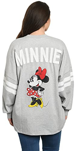 Disney Maillot à Manches Longues Mickey Minnie Mouse pour Femme - Gris - Large
