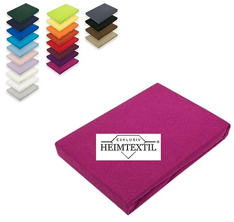 EXKLUSIV HEIMTEXTIL Drap Housse en Jersey élastique, Coton, Rose, 60 x 120-70 x 140 cm