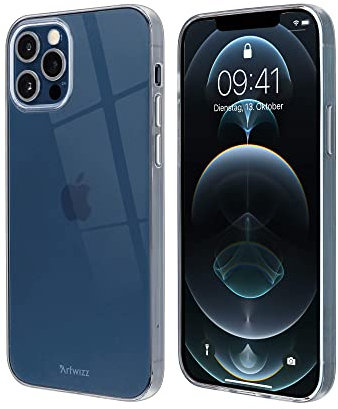 Artwizz NoCase Handyhülle kompatibel mit iPhone 12 PRO MAX - Ultra Dünne, Elastische TPU Schutzhülle - Transparent