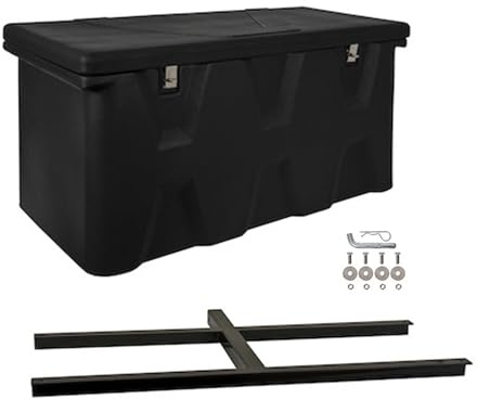 Buyers Products 1707020 Poly Hitch Mounted Cargo Carrier, 23x51x26, Includes Polyethylene Chest, Steel Frame, 5/8in. Hitch Pin, Waterproof Truck Bed Storage & Tool Box, Fits 2 in Receiver, Made in USA