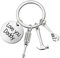 BUENTYA Vater Schlüsselanhänger Geschenk Daddy Keychain Schmuck Schlüsselring Gravur Schlüsselbund Schlüsselanhänger Werkzeug mit Schraubendreher Hammer Schlüsselanhängergravur für Vatertag