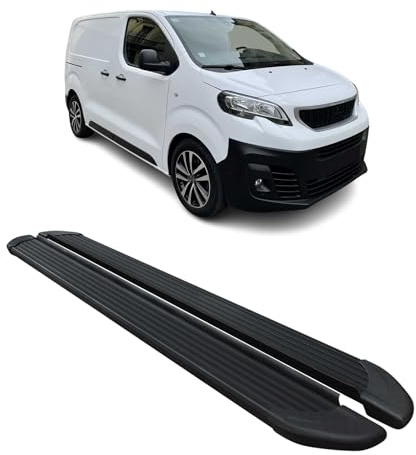 OMAC Trittbretter kompatibel mit Peugeot Expert Traveller 2016-2026 L1 Kurzer Alu Schwarz