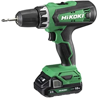 HiKOKI Akkuschrauber DS18DF (Li-Ion, 18 V, 2 Gang, 53 Nm, LED-Licht, Koffer, inkl. 2 x 2.0 Ah Akku und Ladegerät)