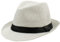 Sombrero Paja de Papel Hombre Mujer Gorra Panamá Verano Playa de ala Corta Moda Unisex 57/58CM (57, Blanco)