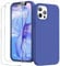 GOODVISH 3 in 1 Designed for iPhone 12 Case,iPhone 12 Pro Case with 2 Screen Protector,Liquid Silicone Soft Phone Case with Microfiber Lining Shockproof Full Protection Cover 6.1inch-Porcelain Blue