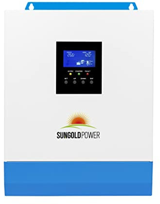 SUNGOLDPOWER 3000W 24V Solar Inverter All in One, 120Vac Input,120V Output Pure Sine Wave, 80A MPPT(PV Range 120-450Vdc) Solar Charger and 40A AC Battery Charger in Off Grid System