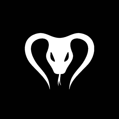 SHMAZ 13 cm x 10,5 cm, einfacher Schlangenaufkleber, schillernder Autoaufkleber, Schwarz/Silber