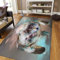 Traumfänger Wolf Großer Teppiche Wohnzimmer Schlafzimmer Rutschfester Flanell Kinderzimmer Spielboden Matte Fantasie Sternenhimmel Wald Feder Wölfe Muster Moderner Dekoteppich (Farbe 2,80x160 cm)