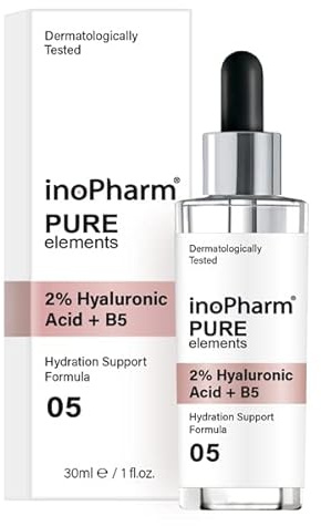 inoPharm Pure Elements - Gesichtsserum mit 2% Hyaluronsäure und Vitamin B5-30 ml