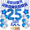 Folienballon 25. Geburtstag Dekoration Blau Tortendeko Geburtstag 25 Jahre Mann Luftballons 25 Mann Tortendeko 25. Männer ,Geburtstagsdeko 25 Jahre Happy Birthday 25 deko