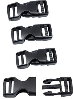 Plastic Side Release Buckles 15mm Bike helmet Clip Replacement Cycle Small Rucksack Strap Snap Bicycle Buckle Clips Clasp for Cycling childs Kids (15mm-4sets)