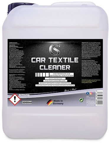 Car Sense Car Textile Cleaner - Polsterreinigung für Autoinnenraum [5000ml] - Autositz Reiniger, Fleckenentferner, Autopolsterreinigungsmittel hochwirksam & materialschonend