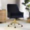 Fantasylab Bürostuhl Höhenverstellbar Drehstuhl Samt Bürosessel Schminkstuhl mit Rädern,Sessel Samtstuhl Für Schlafzimmer/Arbeitszimmer, 150KG