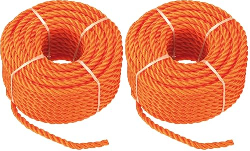 Connex Mehrzweckseil Polypropylen, 6 mm, 20 m, orange, B34082 (Packung mit 2)