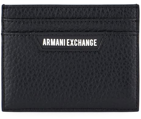 Armani Exchange Kreditkartenetui für Herren, Nero, One Size, schwarz, Einheitsgröße, Kreditkartenetui