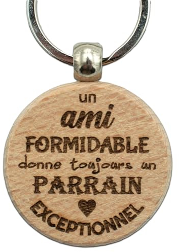Ernestine - Porte-clés parrain cadeau parrain et annonce grossesse parrain - idée cadeau parrain enfant - Annonce parrain marraine - cadeau parrain - cadeau noël parrain - veux-tu être mon parrain