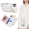Lipvina Hülle für iPhone 12/12 Pro Hülle mit Band Kartenhalter handyhülle Hülle für iPhone 12/12 Pro mit Reißverschluss Band Ring Ständer Case für Frauen - Weiße Leoparden