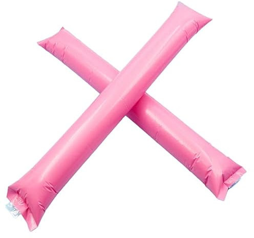 Pandiui23 Pack 30 Pares de Aplaudidores hinchables ruidosos de plástico. Artículos de Fiesta y animación. Palos cotillón Ideales para fútbol, Fiestas, cumpleaños, comunión (60, Rosa)