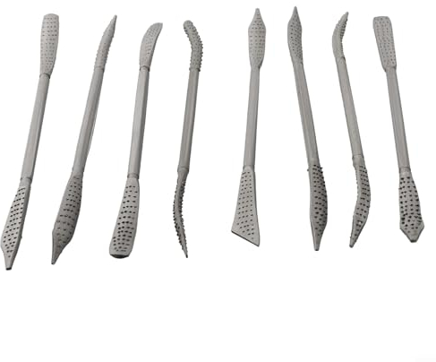 EXTRWORY 8-teiliges Satz speziell geformter Holzbearbeitungs-Raspel-Riffler-Feilen-Set, doppelendig, grob für Holzschnitzerei Doppelseitige Grobe Riffelfeilen