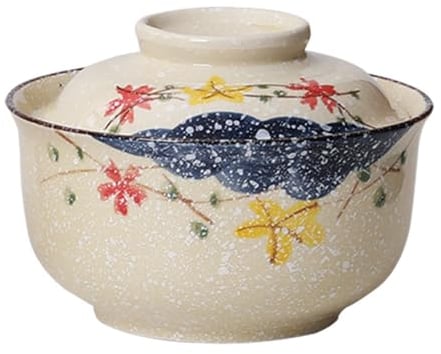 Ramen Bowl, Ceramic Ramen Bowl Set with Lid, 800 ml Soup Bowls, Pho, Japanese Vintage Ramen Bowl for Cereals, Soup, Asian Tableware, Microwave and Dishwasher Safe