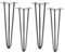 4 Stück Haarnadelbeine Industrial Look Baustahloptik Rohstahl klar lackiert 406 mm 3 Streben Hairpin Legs Möbelfüße für Couchtische und Bänke Tischbein von SO-TECH®