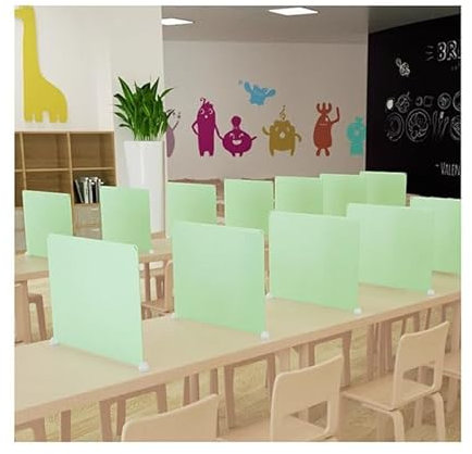 Schreibtisch-Trennwand, Schallschutz, Trennwand für Tische, freistehend, Geräuschreduzierung, 40 x 30 cm, Weiß