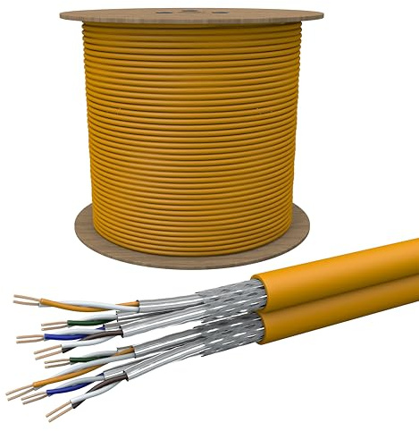 Draka Netzwerkkabel Verlegekabel LAN 500m Trommel Duplex Cat 7 A S/FTP PiMF LSZH Halogenfrei AWG 22/1 Installationskabel Datenkabel PoE 100% Kupfer UC1500 HS22 GHMT PVP Zertifiziert Made in EU