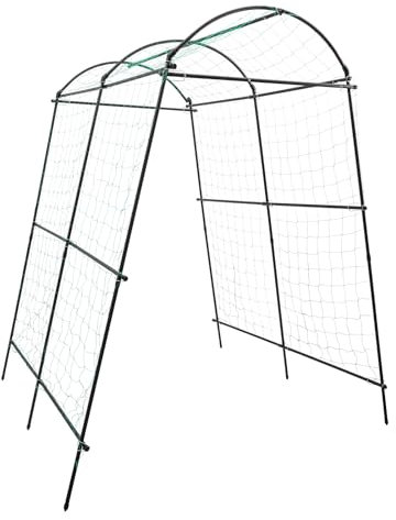 Torbogen Rankhilfe für Kletterpflanzen und Rosen 230 cm, Rankgitter für Kletterpflanzen, Gartenbogen, Rankhilfe Rankbogen Rosenbogen Torbogen für Gemüse, Obst, Blumen