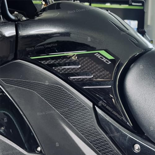 Adesivi Resinati 3D Protezione compatibili con/sostitutivo per Kawasaki Versys 1100 SE 2025 Metallic Graphite Gray (Fiancate Serbatoio)