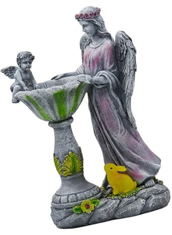 Fontaine en résine avec éclairage solaire pour décoration de jardin et patios fantaisistes