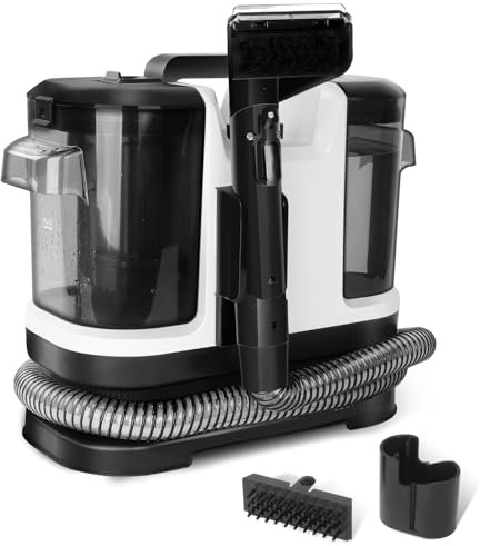 Hoapin Waschsauger Teppichreiniger, Waschsauger Nasssauger 500W 12kPa, Polsterreiniger Gerät Fleckenreiniger mit großem Tank, Sofa, Polster, Treppen, Auto, Vorleger