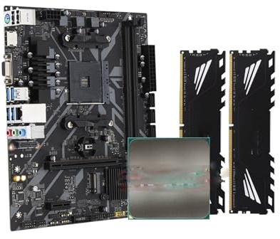 Placa Madre Kit Fit For Kllisre B450 Ryzen con 5 CPU R5 5600 DDR4 16 GB (2 x 8 GB) Memoria de 3200 MHz Placa Base B450M AM4