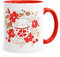 Autiga Kaffee-Tasse Glückstasse Glückskatze Winkekatze Geschenk-Tasse rot Unisize