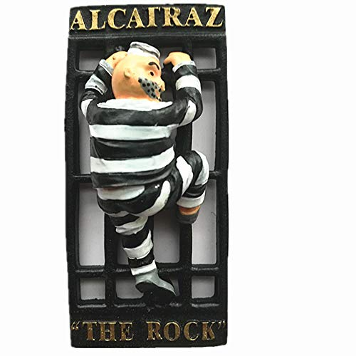 MUYU Magnet Alcatraz Insel Kalifornien USA 3D Kühlschrankmagnet touristisches Souvenirgeschenk, Home & Kitchen Dekoration Magnetic Sticker