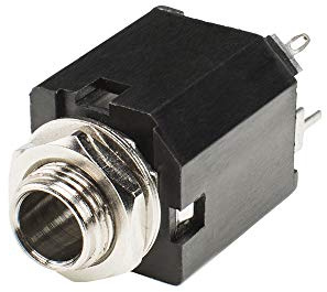Hicon 6,3mm Klinke Einbaubuchse Vertikal 2-pol Mono Weiblich Löttechnik Audio - HI-J63M-PVM