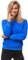 OZONEE Damen Sweatshirt Pullover Langarm Farbvarianten Oversized Langarmshirt Pulli ohne Kapuze Baumwolle Baumwollmischung Classic Basic Rundhals-Ausschnitt Sport JS/W01 BLAU M