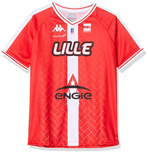 LMBC Lille Unisex Kinder Offizielles Trikot für den Außenbereich, 2019-2020 Basketball, rot, FR : XXS (Taille Fabricant : 6 ans)