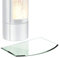 BIJON Glasplatte Segmentbogen für Kaminofen mit Dichtlippe, Glasbodenplatte - Funkenschutzplatte Glas mit Facettenschliff, Kamin Hitzeschutz, ESG Sicherheitsglas 65 x 120 cm x 6mm