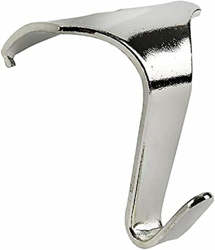 Taskar Silver Chrome Picture Rail Hooks - Contemporary/Heavy Duty (4 Pack)