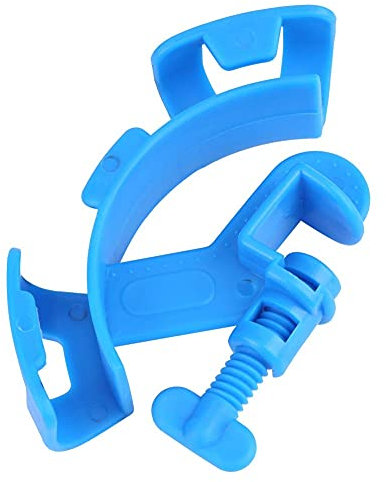 Aquarium Water Pipe Clamp, Fish Tank Fixed Clamp Made of Plastic for Fish Tank Cleaning and Water Change (Blue),Fish tank cleaning tools