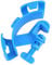 Aquarium Water Pipe Clamp, Fish Tank Fixed Clamp Made of Plastic for Fish Tank Cleaning and Water Change (Blue),Fish tank cleaning tools