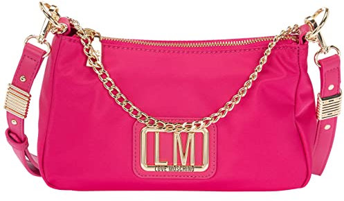 Love Moschino Lm Plaque, BORSA A SPALLA Donna, Fucsia, Taglia unica