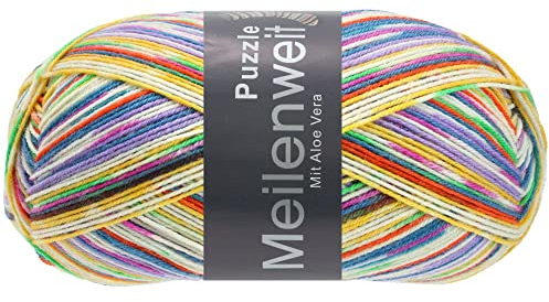MEILENWEIT 100g Puzzle 6130 - Terrakotta/Flaschengrün/Ecru/Pistazie/Mint/Schwarzblau/Altrosa