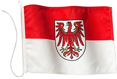 Bootsflagge Brandenburg 20 x 30 cm.