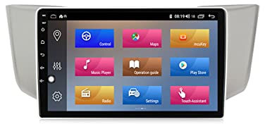 Autoradio Bluetooth Autoradio Mit Freisprecheinrichtung Mit 9 Zoll Bildschirm Rückfahrkamera, 2 Din Touchscreen Car Radio Für Lexus RX300 RX330 RX350 RX400H 2003-2009,Quad core,2G+32G