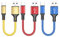 Seminer Cavo USB C 3A Ricarica Rapida [0,8 ft, 3 Pezzi], Cavo corto da USB A a USB C Ricarica rapida Sincronizzazione dati Cavo USB di Tipo C Compatibile con Samsung A20/A50, S20/S10 Note 20