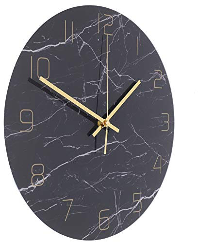 orologio da parete con stampa decorativa in marmo nordico,Orologi da parete con stampa in marmo, orologio da appendere rotondo muto, decorazione per la casa, Orologi da parete con stampa in marm