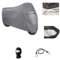 Compatible con BMW R 100 Funda Moto Forro Impermeable Anti Granizo para Moto-Scooter-Parabrisas Y BAUL Case Negro con Funda Rayas Fluo 296X105X127CM